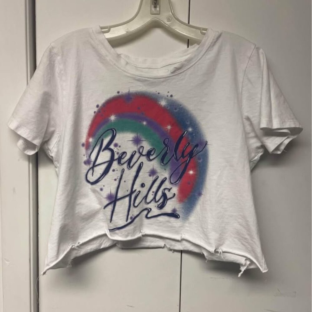 Beverly Hills Cropped Tee size Medium from Runway Boutique